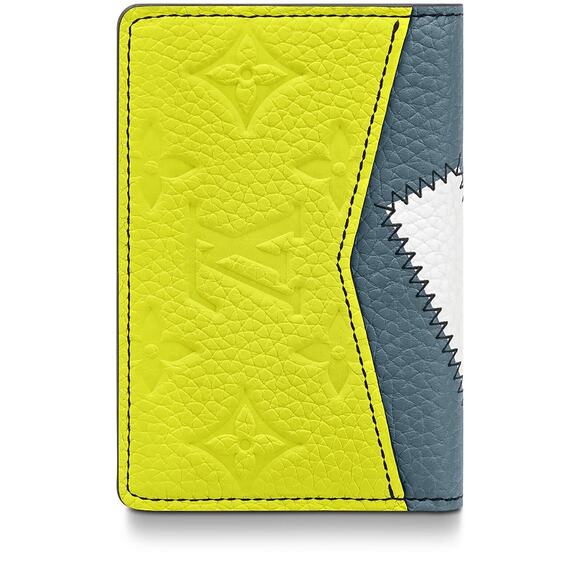 Louis Vuitton Blue Taurillon Leather Initials LV Logo Pocket Organizer Wallet - Picture 5 of 9